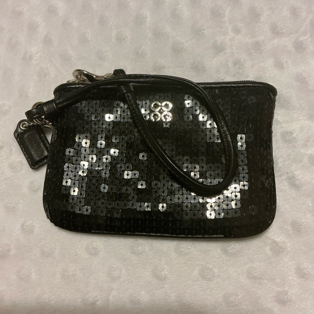 Coach Sequin Wristlet